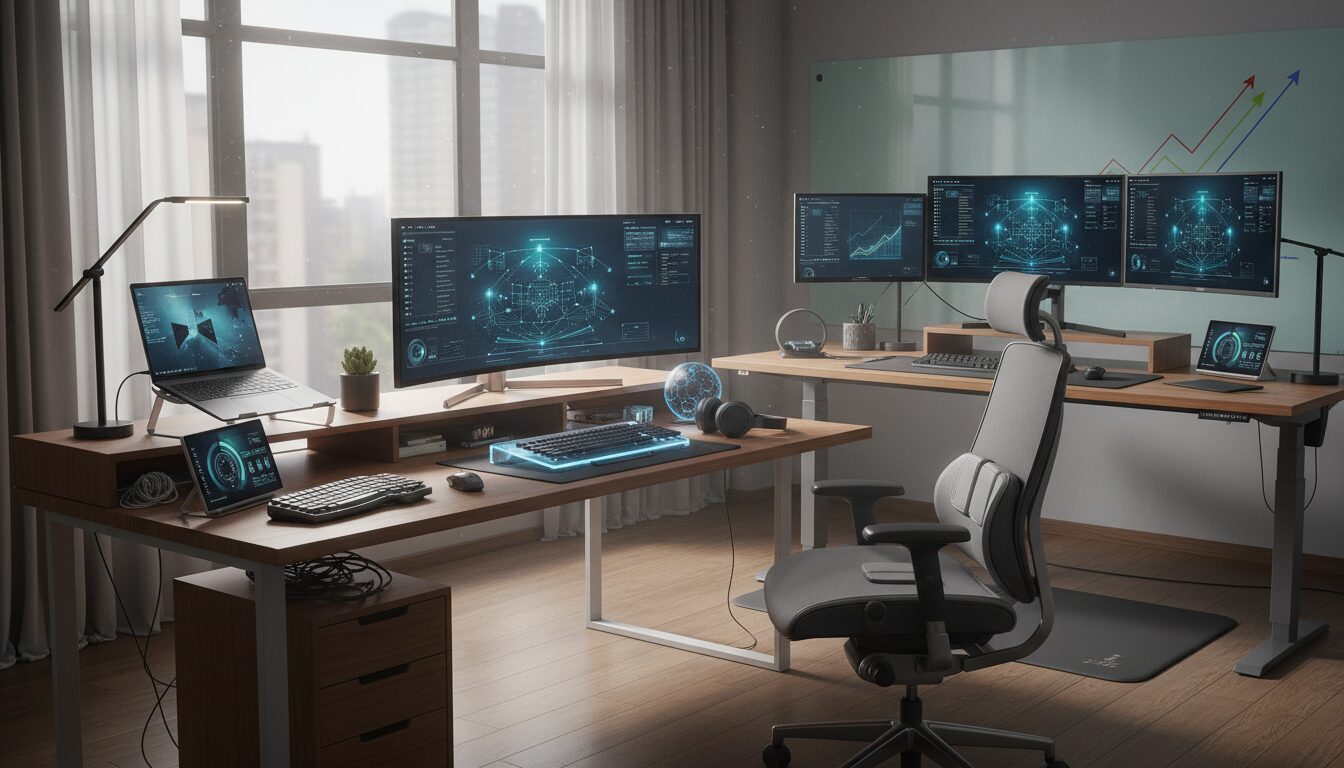 Read more about the article Complete Home Office Tech Essentials Guide for 2026